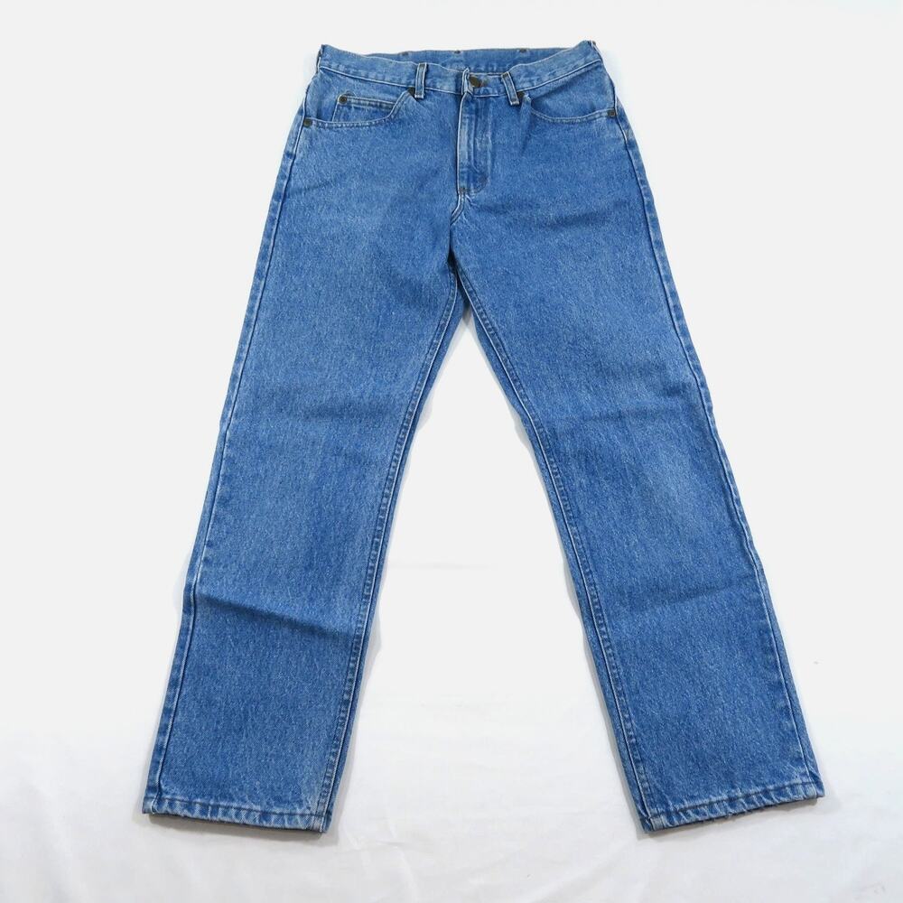 Vintage Denim High Waist Rise Mom Jeans Med Blue Wash Sz 32x30 Measured: 30x28